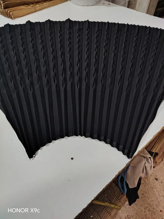 قماش بليسيه بامبو أسود من مصنع حلالة